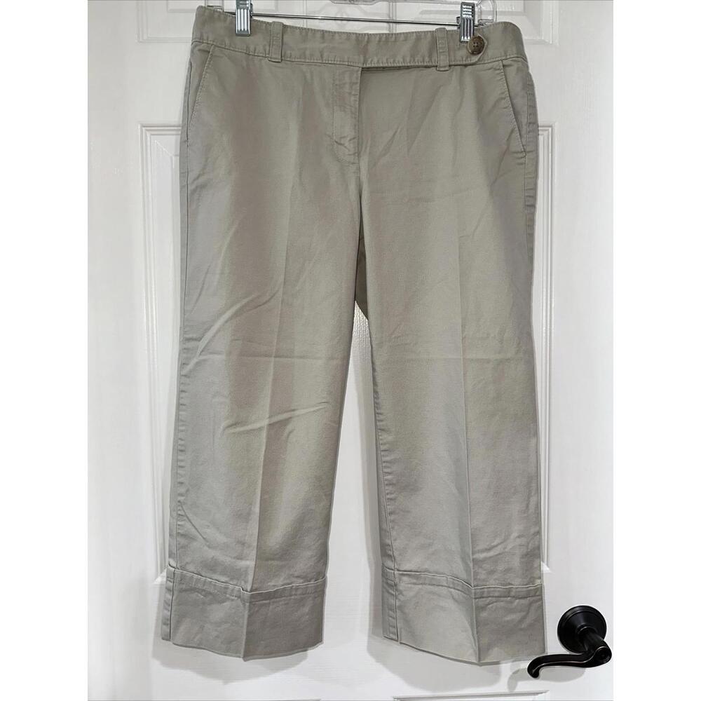 Ann Taylor Women's Size 6 Signature Fit Cropped Pants Light Stone